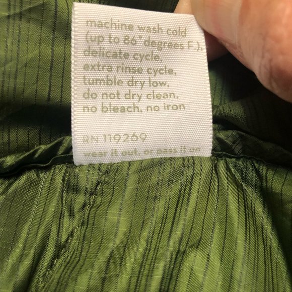 NAU Down jacket, goose down fill , Size XS, Forest green, Snap closures - Picture 9 of 10